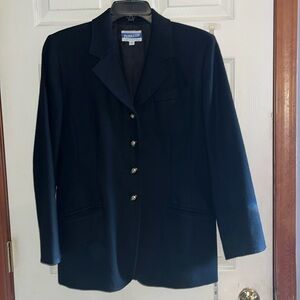 VTG-Pendleton-8-black-100% virgin wool, four button, notch lapel, blazer/jacket.